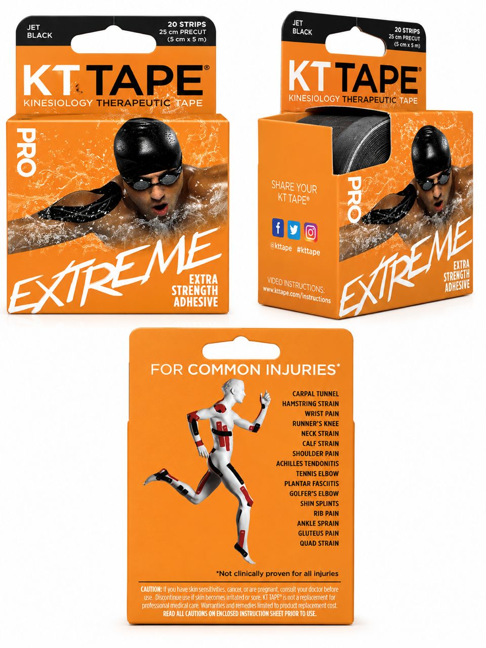 kt tape pro extreme – bande kinésiologique extra forte noir kt tape pro extreme – bande kinésiologique extra forte noir